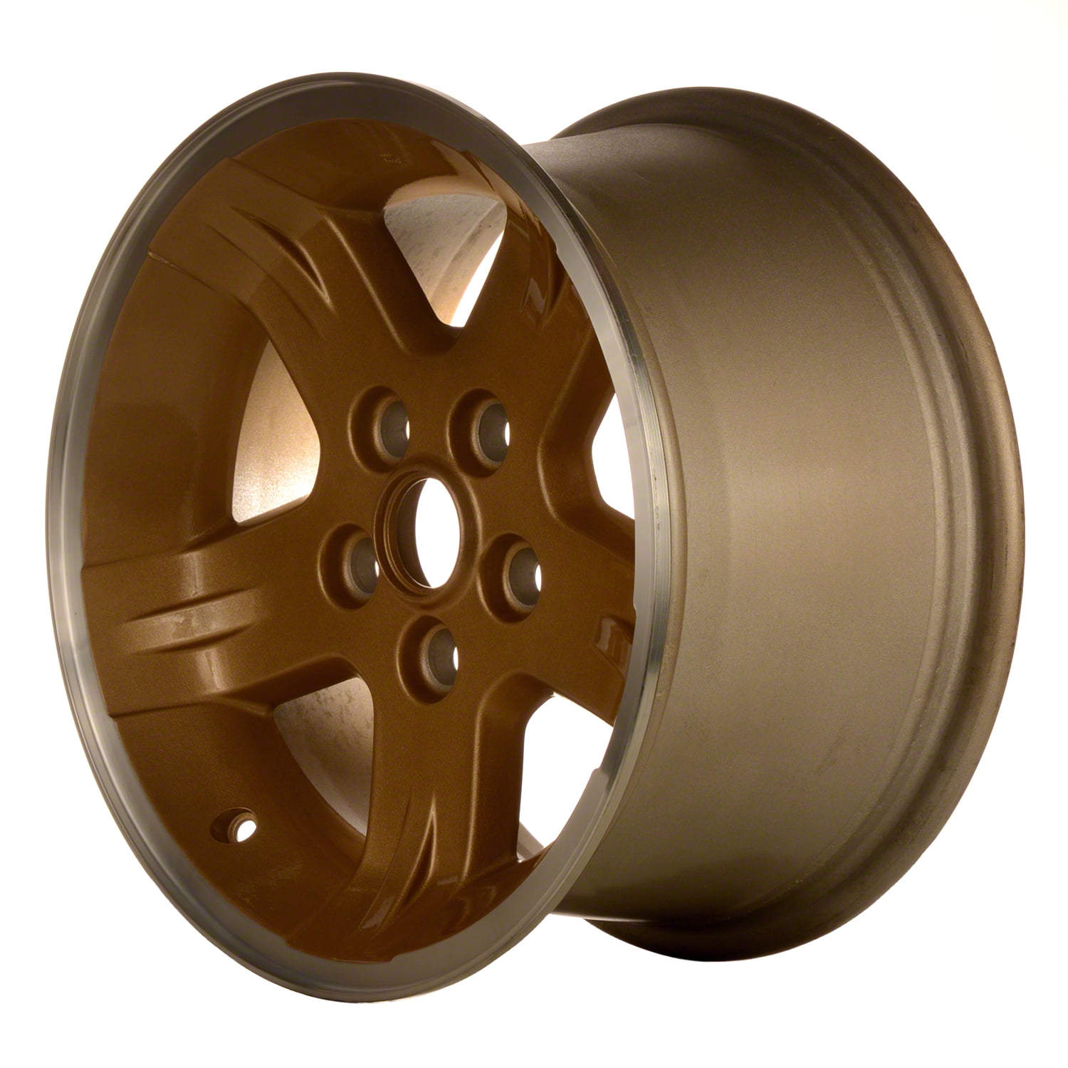 15 X 8 Reconditioned OEM Aluminum Alloy Wheel, Flange Cut W/Gold Face, Fits  2004-2006 Jeep Wrangler 