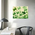 thumbnail image 4 of Nawypu St. Patrick's Day Canvas Wall Art Framed Wall Decoration Lucky Clover Wall Oil Paintings Leaves Green Nature Aesthetic Wall Artwork Ready to Hang Wall Pictures for Living Room Bedroom Decor, 4 of 6
