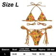 thumbnail image 2 of Knotted String Triangle Bikini High Cut Cheeky Bikini Set Women's Floral Printed Swimsuit, 2 of 5