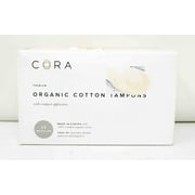 Cora Premium Organic Cotton Tampons With Compact Applicators Regular 32 Count