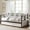 Black, variant on Twin Daybed, Sturdy Metal Day Bed with Steel Slat Support, Arched Headboard Sofa Bed for Living Room, Bedroom and Guest Room, White