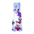 thumbnail image 5 of SMihono Robe Maxi Bohème d'Été pour Femmes Grande Taille Mode d'Été pour Femmes Imprimée à Col en V Sans Manches à Enfiler avec Poches Robe de Plage Évasée Robe Soleil, 5 of 5
