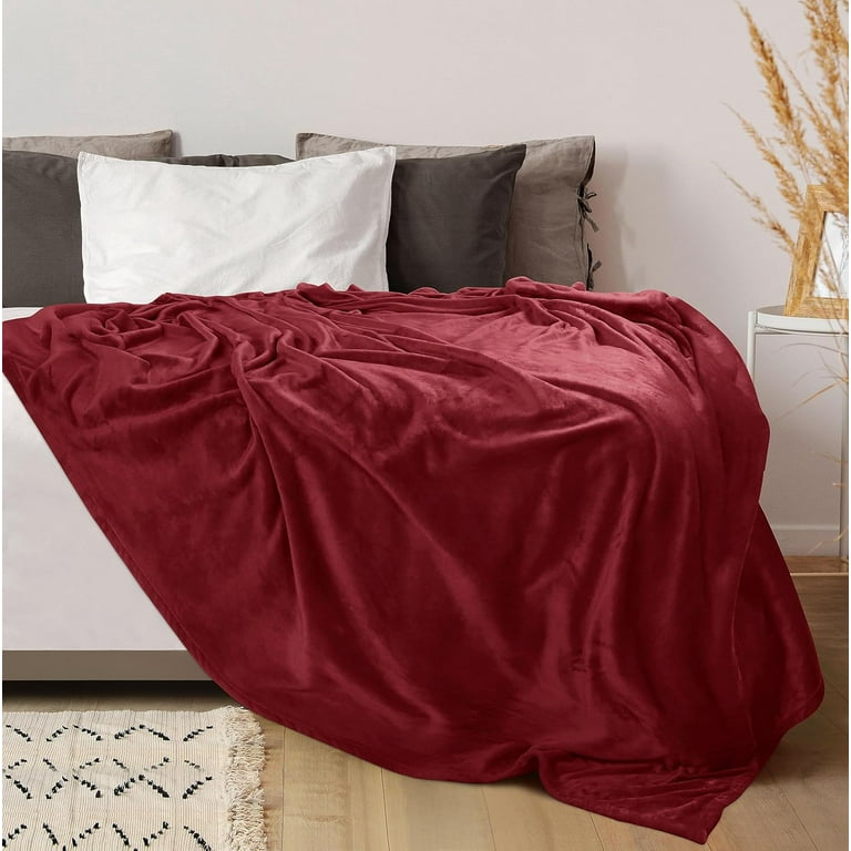 Utopia Bedding Fleece Blanket Queen Size Camel 300GSM Luxury Fuzzy Soft  Anti-Sta