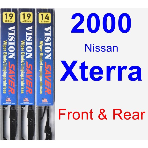 2000 Nissan Xterra Wiper Blade Set/Kit (Front & Rear) (3 Blades