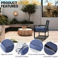 thumbnail image 6 of Outdoor Square Seat Cushion with Handle, Waterproof Garden Chair Pad, Thickened Non Slip Cushion for Patio, Removable Washable Cover, 43X41X5Cm, Seat Cushion *1, 6 of 6