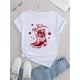 thumbnail image 3 of Women's Casual Pink Boot Graphic Tee - Trendy Round Neck Short Sleeve, Comfortable Summer Top, Stretch Polyester Fabric, Casual Summer Top|Graphic Print Tee|Comfortable Fit, 3 of 8