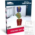 thumbnail image 3 of Joyfy 4 FT Gift Boxes Yard Light Christmas Outdoor Decorations,60 Pre-Lit LED Stacked Gift Boxes Christmas Decorations,Christmas Yard Light with Stakes Decorations Outdoor Holiday Decor, 3 of 8