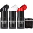 thumbnail image 1 of Set de pintura facial en barra BOBISUKA negro, blanco y rojo con polvo, 1 of 6