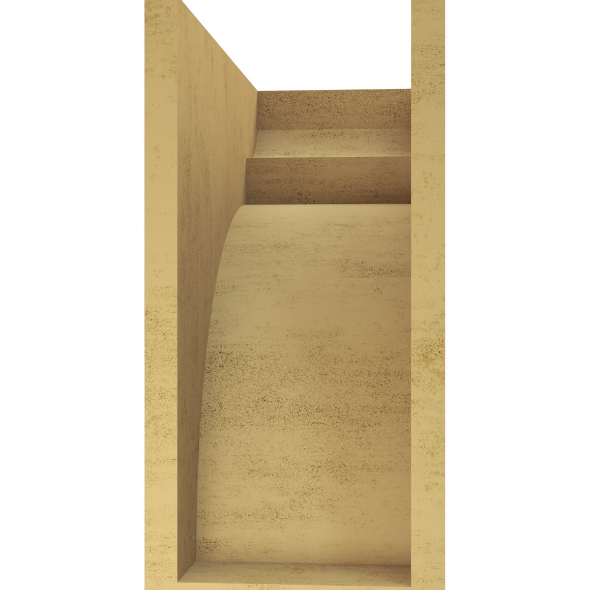 9"W x 18"D x 18"H Classic Yorktown Rough Cedar Woodgrain TimberThane Corbel, Primed Tan