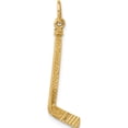 thumbnail image 4 of 14K Yellow Gold Satin D/C Hockey Stick Charm (31 X 9) Made In United States c1232, 4 of 6