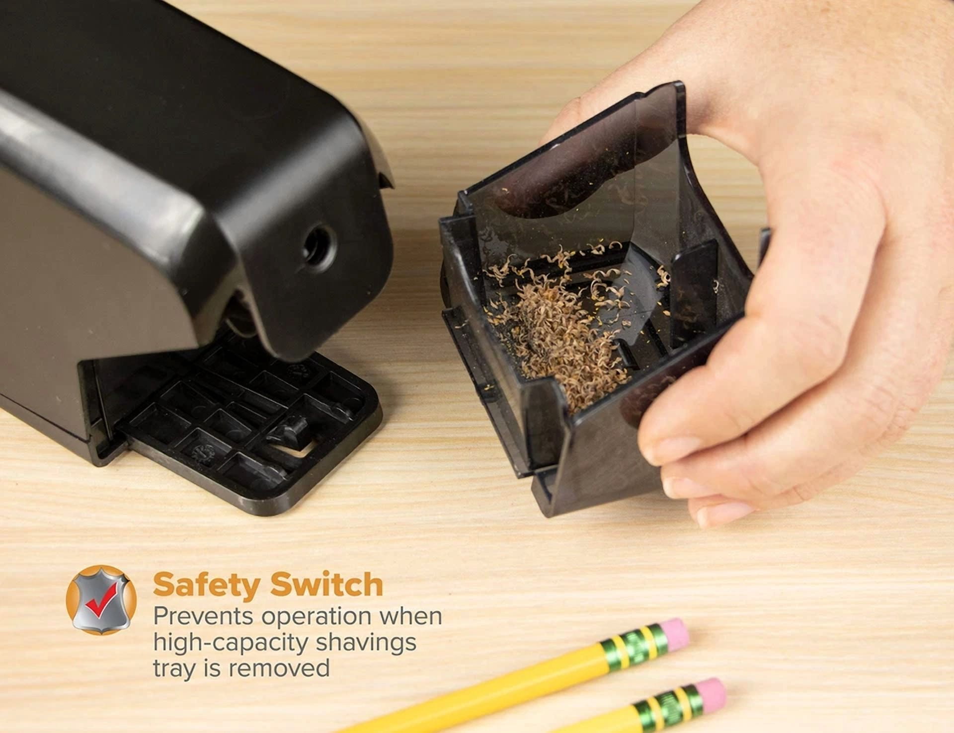 CRESTIN- Battery Powered Black Pencil Sharpener With Hhc Cutter Technology For Longer ...