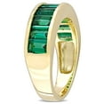 thumbnail image 3 of Everly Women's Created Emerald Yellow Gold Plated Ring, 3 of 9