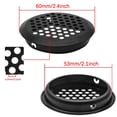 thumbnail image 2 of 20 piezas de 53 mm/2,1" de ventilación de aire redondas para sofito, rejilla de ventilación circular de acero inoxidable con orificio de malla para cocina, baño (negro), 2 of 5