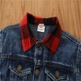 thumbnail image 6 of Lenpel Baby Girl Boys' Denim Jacket Infant Toddler Long Sleeve Button down Lapel Ripped Jean Coat Casual Fall Clothes, 6 of 7