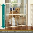 thumbnail image 5 of North States MyPet Extra Tall and Wide Wire Mesh Wooden Petgate, Expands to 48" Wide, 5 of 7