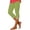 Light Green, variant on Women's High Waist Compression Capri Yoga Pants, Side Vent Detail Workout Leggings with Pockets, Plus Size Knee-Length Capri Tights for Gym, Running and Casual Wear Blackish Green L