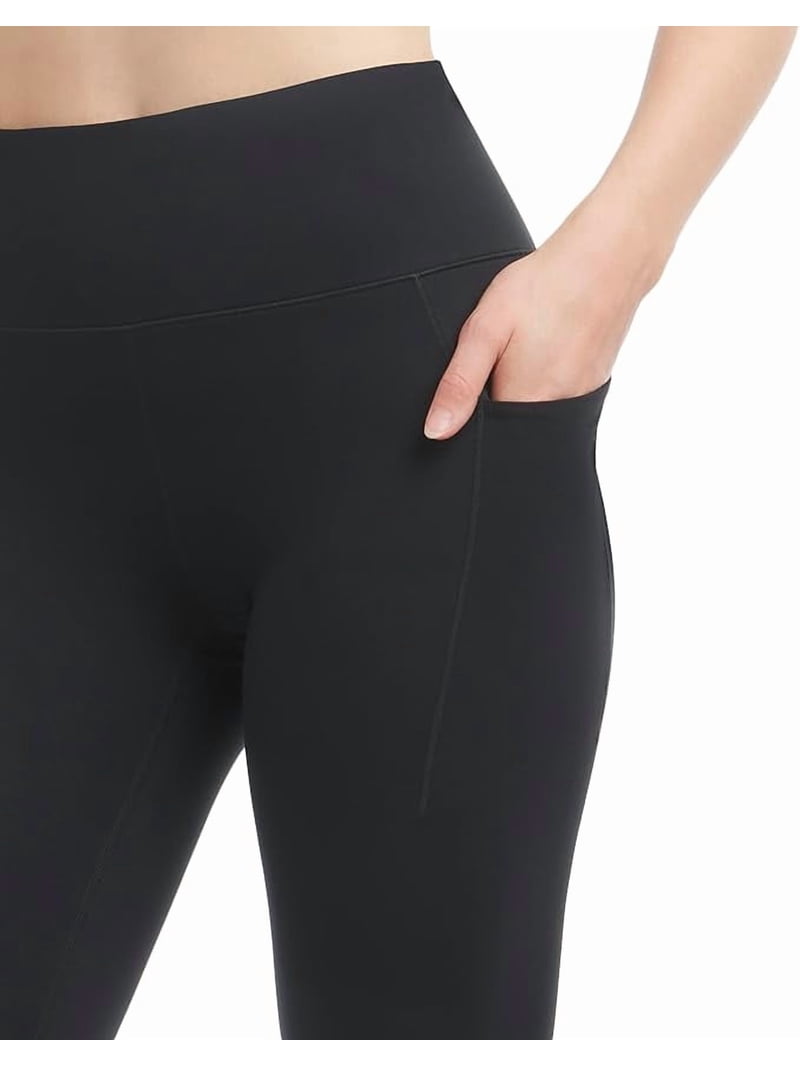 Danskin Women's Satin Stitch High Rise 7/8 Leggings - Black Salt