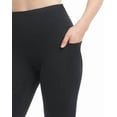 thumbnail image 3 of Danskin Women's Satin Stitch High Rise 7/8 Leggings - Black Salt - Small, 3 of 4