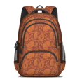 thumbnail image 2 of Paisley and Floral Red Pattern Cute School Backpack Bag with Padded Back and Adjustable Shoulder Straps 16.9 X 12.6 X 5.9 Inches, 2 of 5