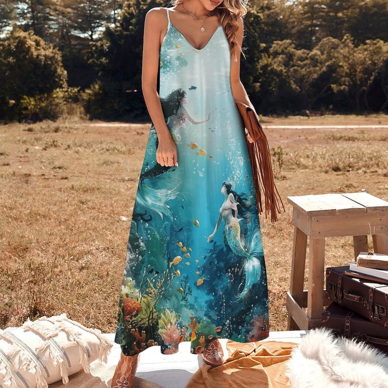 Mermaid Glitter Fish Scale Girls Sleeveless Dress Women's Luxury Party Dress  Birthday Dresses for Women - Walmart.com
