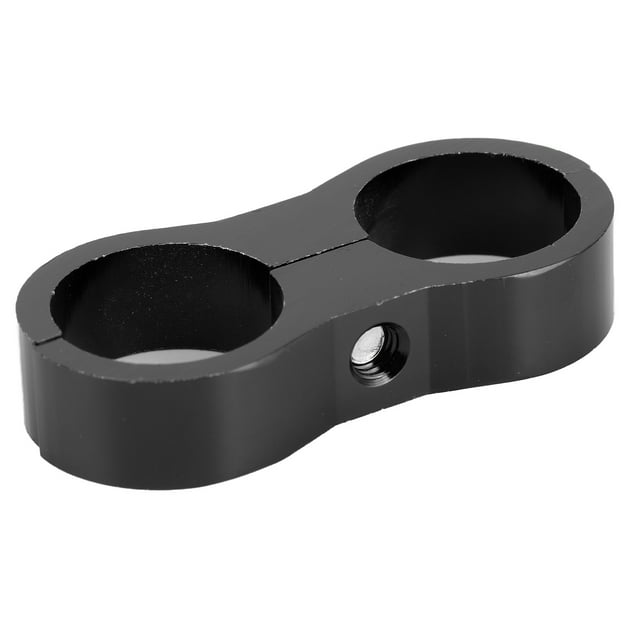 12AN Hose Clamp, Pratical Hose Bracket Fitting, Durable Reusable For Fuel Hose Oil Line Black