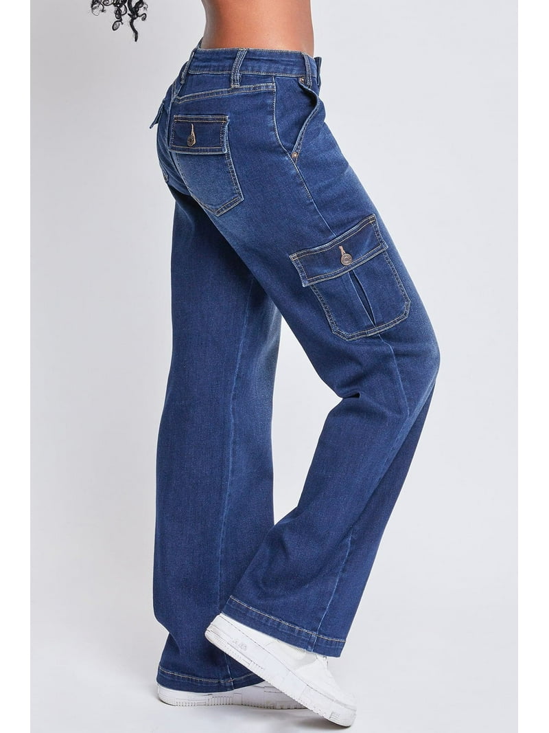 Women's Straight Leg Cargo Skater Jeans - Walmart.com