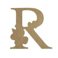 thumbnail image 1 of Wooden Letter Unfinished, Floral Times Font, Craft Cutout, 1 of 3