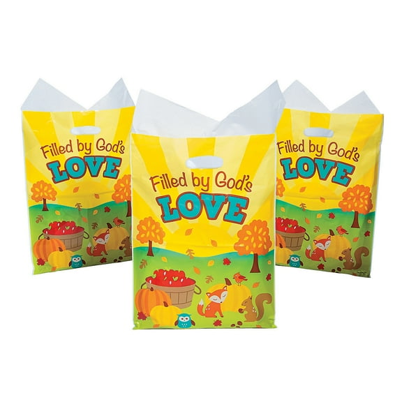 Fall Plastic Bag - Party Supplies - 50 Pieces