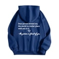 thumbnail image 1 of Rbaofujie Chandails à Capuche pour Filles Femme Mode Imprimé Col Rond Manches Longues T-Shirt à Capuche Hauts Blouse Marine Mignons Chandails, 1 of 4