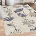 thumbnail image 1 of Spring Decorative Rug, Season of New Hopes Petals Blossoms Summer Floral Style of Illustration, Quality Carpet for Bedroom Dorm and Living Room, 6 Sizes, Dark Indigo, by Ambesonne, 1 of 4