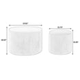 thumbnail image 4 of 2-Piece Set Storage Ottoman, Round Chenille Makeup Vanity Stool Chair with Storage Space, for Serving as a Living Room Footstool, Coffee Table and Additional Seats, Beige, 4 of 7