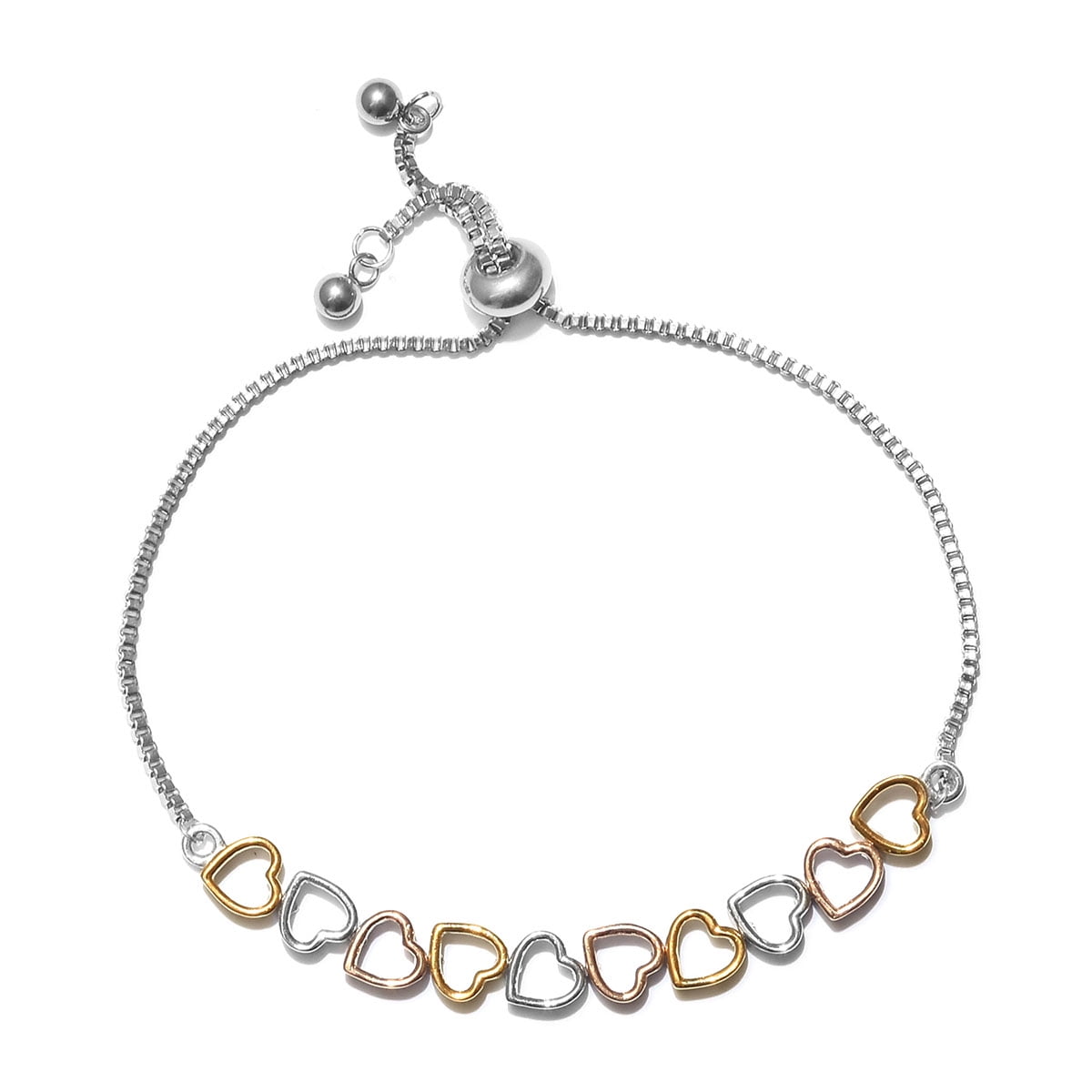 Sky Blue Topaz Silver Steel Heart Bar Bolo Bracelet Adjustable Cttw 2