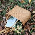 thumbnail image 4 of Cesta Cesta de almacenamiento tejida a mano Cestas de comestibles tejidas portátiles Asas dobles Cesta de picnic al aire libre Cesta tejida Sunnimix Cesta tejida, 4 of 8