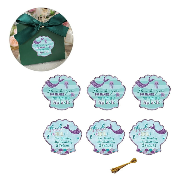 Mermaid Baby Shower Thank You Tags