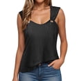 thumbnail image 2 of Hessimy Spaghetti Strap Camisole Tank Tops for Women, Basic Slim-Fit Cotton Cami Undershirts(Black,XXL), 2 of 9