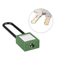 thumbnail image 3 of Lockout Tagout Locks 3 Inch Shackle Key Different Safety Padlock Plastic Lock Green 2 pcs, 3 of 4