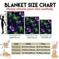 thumbnail image 6 of Dark Literary Butterfly Flannel Blanket - Ultra Soft Warm All Seasons, Machine Washable for Sofa Bed Travel Camping Office Chair Digital Print, 6 of 8