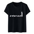 thumbnail image 1 of Blusa informal con estampado de manga corta y cuello redondo para mujer Pompotops  hfajkhk126134, 1 of 7