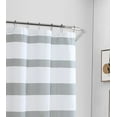 thumbnail image 2 of Shower Curtain with Antimicrobial Odor Protection - Grey Stripe - 72x72, 2 of 5