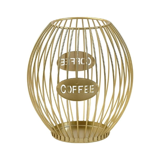 Organizador de cápsulas de café y soporte para cápsulas de espresso para encimera de cocina y comedor. M dorada
