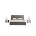 thumbnail image 3 of American Eagle Furniture Metal & Genuine Leather Queen Bed in Gray, 3 of 3