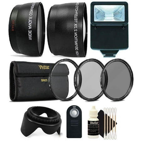 52mm Fisheye Telephoto & Wide Angle Lens + UV CPL ND + Accessory Kit for Nikon D3300 D3200 D3100 D5500 D5300 D5200 (Best Wide Angle Lens For Nikon D3100)