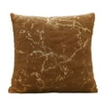 thumbnail image 2 of PEONAVET Velvet Decorative Throw Pillow Covers, 18×18 Soft Solid Square Cushion Case, Marble Pattern Pillow Case for Couch Sofa Bed Home Decoration（Khaki）, 2 of 6