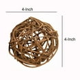 thumbnail image 5 of Saltoro Sherpi Rustic Style Round Decorative Balls with Mesh Design, Set of 6, Brown, 5 of 5