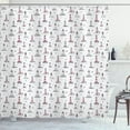 thumbnail image 1 of Ambesonne Lighthouse Shower Curtain, Aqua Notebook Design, 69"Wx84"L, Pink Lilac Black, 1 of 3