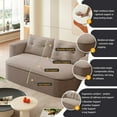 thumbnail image 4 of NeoKo 78" Full Size Floor Sofa, Folding Queen Sleeper Couch, Futon Loveseat Sofa, Corduroy Boneless Loveseat Couch, Fold Mattress Bed for Living Room, Guest Use, Office, Apartment, Coffee, 4 of 8