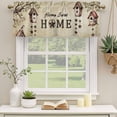 thumbnail image 2 of Sweet Home Curtain Valances for Windows, Kitchen Valance Window Treatments Panel 2 Pack, Western Stars Bird Houses Country Vintage Rod Pocket Short Curtains for Bathroom Bedroom 42 x 18 Inch, 2 of 8