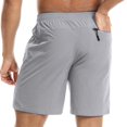thumbnail image 5 of LILIYA Men's Athletic Running Shorts Gym Workout Lightweight Quick Dry Short Sports Basketball Tennis Drawstring Mesh Shorts with Zipper Pockets, 5 of 5