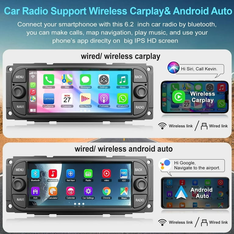 Car Stereo Radio For 2013-2018 Dodge Ram 1500 2500 3500 Android 13 Carplay Navi