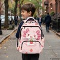 thumbnail image 6 of Chririnla Axolotl Strawberry Print Multi Pockets School Bookbag with Lightweight Multi-Pocket School Bags, Durable 17 Inch School Backpack for Back to School Travel, 6 of 9